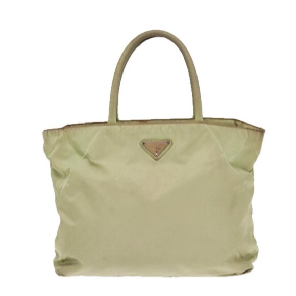 PRADA Tote Bag Nylon Silver Pistachio Green - Picture 4 of 14
